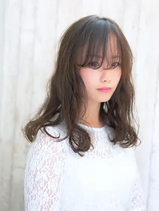 セミロング カラー パーマ ヘアアレンジ キッズ ネイル マツエク・マツパ 永野 良一のヘアスタイル