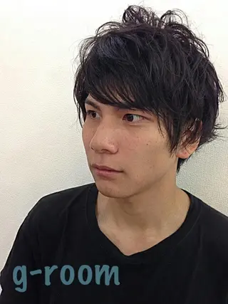 パーマ ショート メンズ 大山 雅矢のヘアスタイル