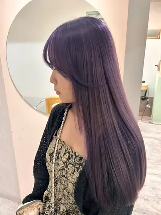 ロング カラー ひかりダブルカラー/ レイヤー/ボブパーマのヘアスタイル