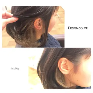 ミディアム カラー 澤田 彩香のヘアスタイル