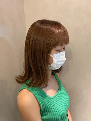 ミディアム 🍮中山詩乃🍮顔 まわりデザイン◎のヘアスタイル