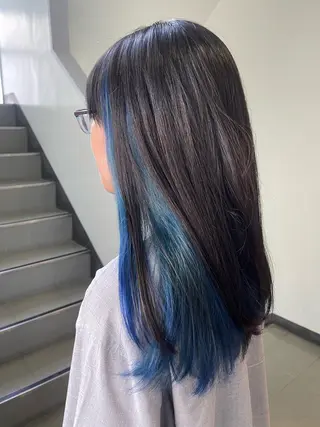 ロング カラー 岩谷/ブリーチ 🪽透明感カラーのヘアスタイル