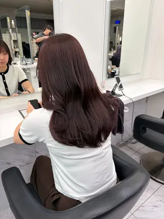 セミロング カラー パーマ ヘアアレンジ メンズ 🦋縮毛/レイヤ ー/透明感カラー🦋のヘアスタイル