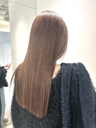 ロング カラー 🫒オリーブ/透け感 レイヤー🌿モエカのヘアスタイル