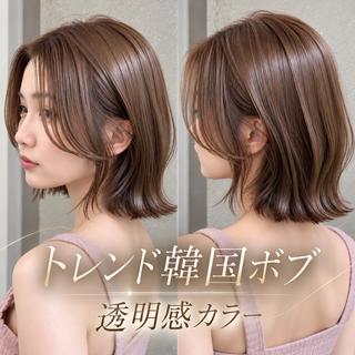 ミディアム 💖ボブ/縮毛矯正/ 艶髪/みそら💖のヘアスタイル