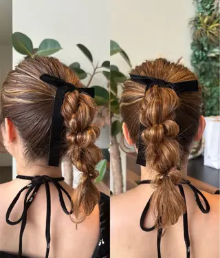 ミディアム ヘアアレンジ 高橋 乙葉のヘアスタイル
