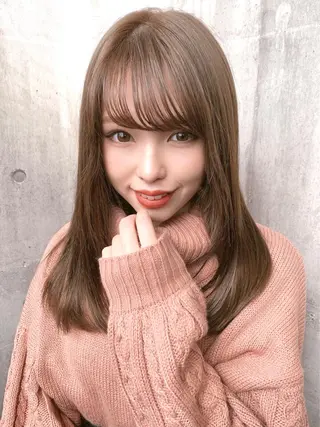 セミロング カラー パーマ メンズ縮毛矯正 細谷碧海のヘアスタイル