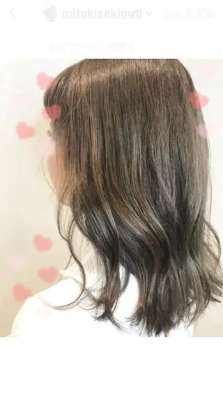 セミロング カラー 新宿駅近♡個室 ♡関口三都季🌜のヘアスタイル