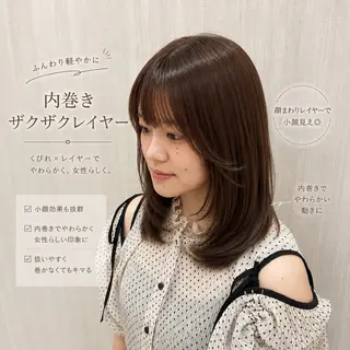 ミディアム 店長✨レイヤー✖️ 髪質改善✖️韓国ヘアのヘアスタイル