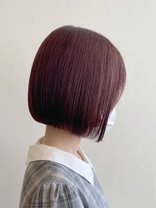 ショート カラー RIKA韓国ヘア/く びれヘア/上品カラーのヘアスタイル