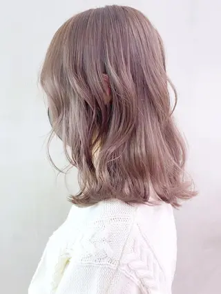 ミディアム カラー パーマ ヘアアレンジ ITbyALBUM 中野店のヘアスタイル