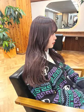ロング カラー ヘアアレンジ ena/ブリーチなし 透明感・レイヤー🎀のヘアスタイル