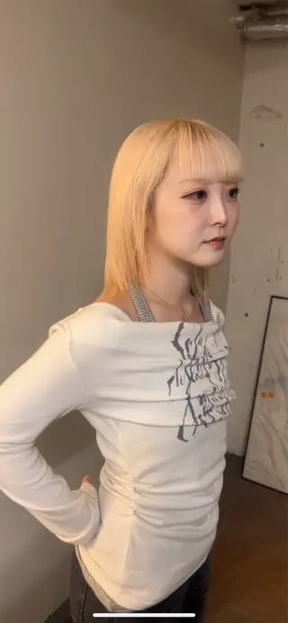 セミロング 大沼 蘭のヘアスタイル