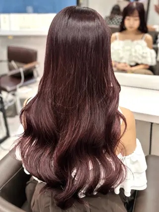 ロング カラー うる艶カラー 顔周りカット♡ikuのヘアスタイル