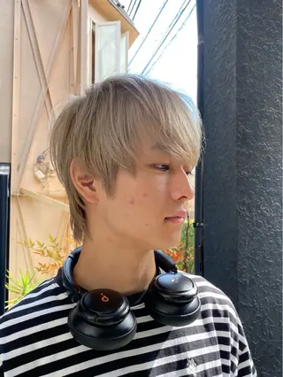 ミディアム カラー メンズ ♤メンズ✖️パーマ♧ 第十 和博のヘアスタイル