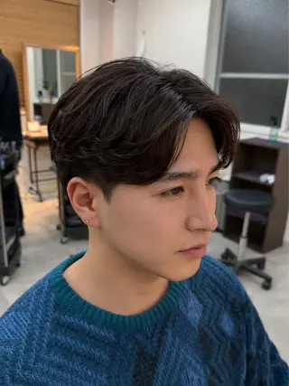 ショート パーマ メンズ 石田 翔琉のヘアスタイル