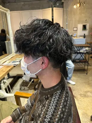 ショート パーマ 👑メンズパーマ👑 中谷 陸のヘアスタイル