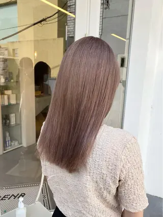 セミロング ハイトーン×似合わせ 🌱中川慎之介のヘアスタイル