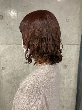 ミディアム カラー パーマ 吉田一輝 外国人パーマのヘアスタイル