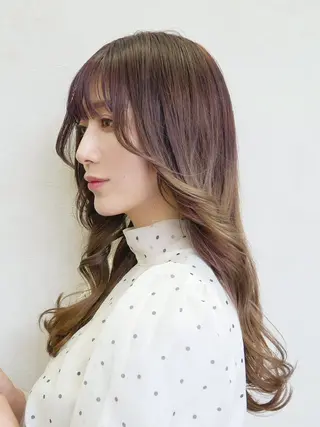 ロング カラー 大人レイヤー& 透明感カラー💄のヘアスタイル