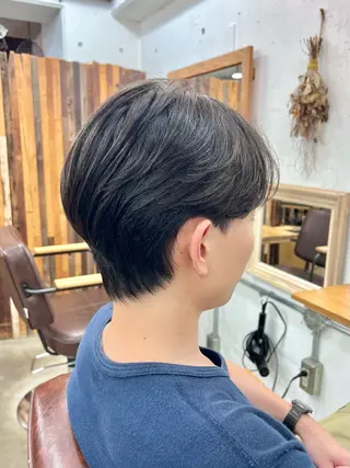 ショート メンズ 再現性毛流れパーマ メンズヘア木村陸弥のヘアスタイル