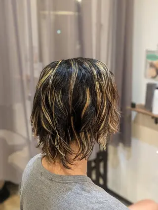 ミディアム メンズ フルムーン村上 心のヘアスタイル