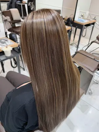 ロング カラー 八木菜美 似合わせ/ニュアンスのヘアスタイル