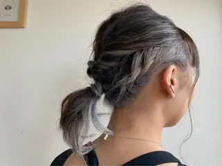 ミディアム ヘアアレンジ 石川 信英のヘアスタイル