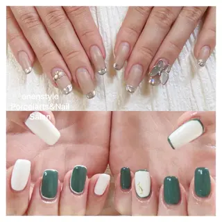 ミディアム ネイル 🐾enen style 🐾のネイルデザイン