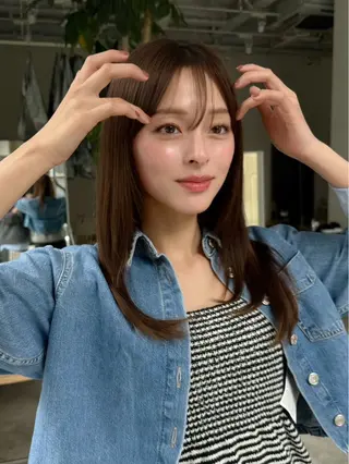 ミディアム カラー 淺野 真也のヘアスタイル