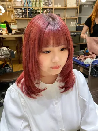 セミロング カラー unopulir 景山　凌のヘアスタイル