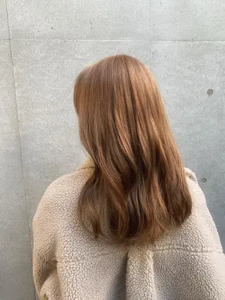 セミロング カラー ヘアアレンジ 🍒暖色✖️レイヤー /Haruna🍒のヘアスタイル