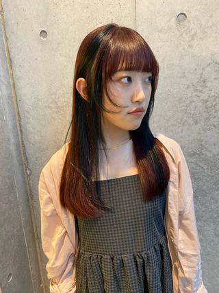 ロング カラー Saki/レイヤー/ 柔色カラー/顔まわりのヘアスタイル