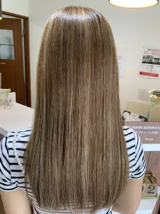 カラー ロング 髪質改善✨酸性ストレ ート特化店Youjiのヘアスタイル