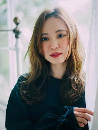 セミロング カラー パーマ 【公式】amble luxe池袋東口🩷のヘアスタイル