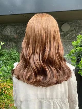 セミロング 透明感♡グレージュ ♡ミルクティー♡のヘアスタイル