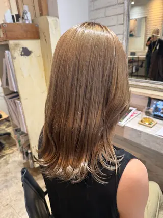 ミディアム カラー 透明感カラー/パーマ 🌀アオノのヘアスタイル