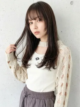 セミロング 髪質改善/美髪矯正 マネージャー福永のヘアスタイル