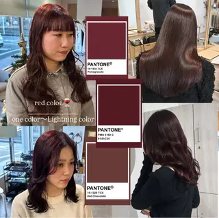 ロング カラー 似合わせツヤカラー 【yate'】ユウナのヘアスタイル