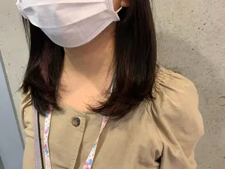 ミディアム カラー 髪質改善/縮毛矯正 ツヤ髪🩷さつきのヘアスタイル