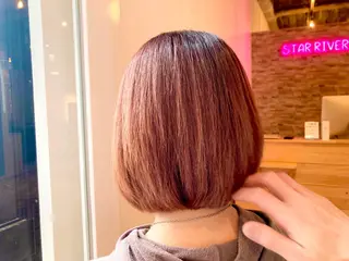 ショート ヘアカラー&縮毛矯正 STAR☆RIVERのヘアスタイル