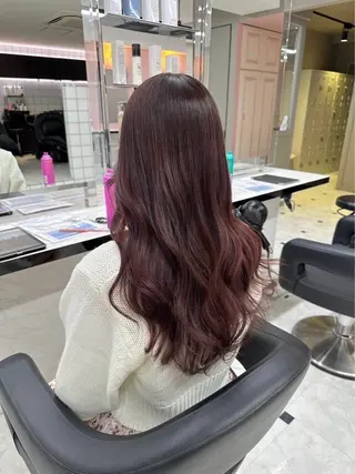 ロング カラー 🧸レイヤー× ベージュ🥯カホ🍯のヘアスタイル