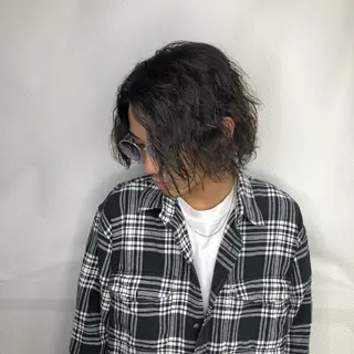 ショート カラー パーマ ヘアアレンジ メンズ 🤍透明感カラー🤍 Ryujiのヘアスタイル