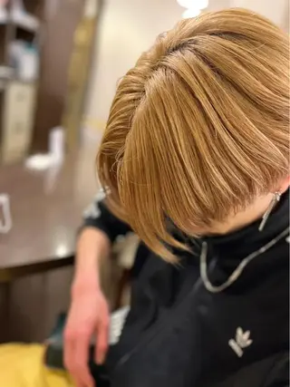 ショート カラー パーマ メンズ メンズサロン LiGKAITO🦖のヘアスタイル