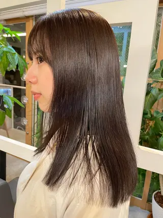 セミロング カラー 佐藤 爽香のヘアスタイル