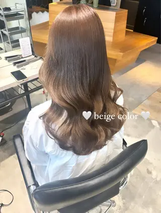 セミロング カラー 韓国風レイヤーカット 🍒サンジキ アカリのヘアスタイル