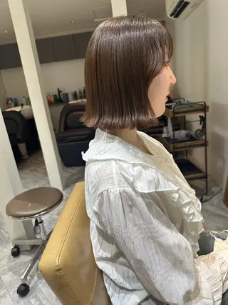 ショート カラー 縮毛/透明感カラー Mariamu🫧のヘアスタイル