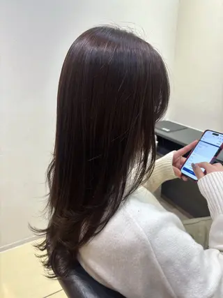 ロング カラー 🫧いお/透明感艶 カラー/縮毛矯正🫧のヘアスタイル