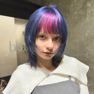 ショート カラー 美髪矯正/シークレッ トハイライト🤍りさのヘアスタイル