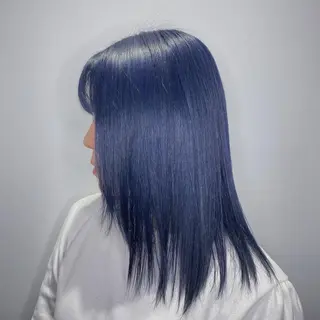 セミロング カラー 暖色カラー🍊 せきゆうかのヘアスタイル